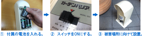 ガーデンバリアGDX据置型の設置方法